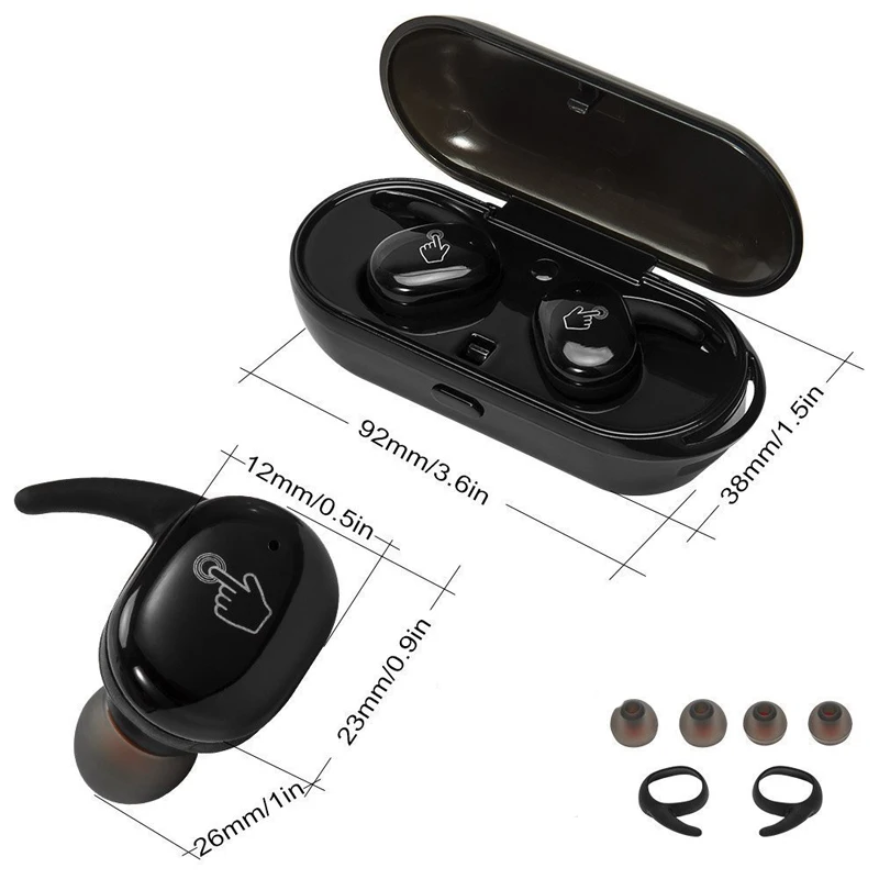 S9100 Bluetooth Наушники Профессиональные Водонепроницаемые спортивные сенсорное управление Беспроводные наушники с микрофоном гарнитура для Iphone samsung
