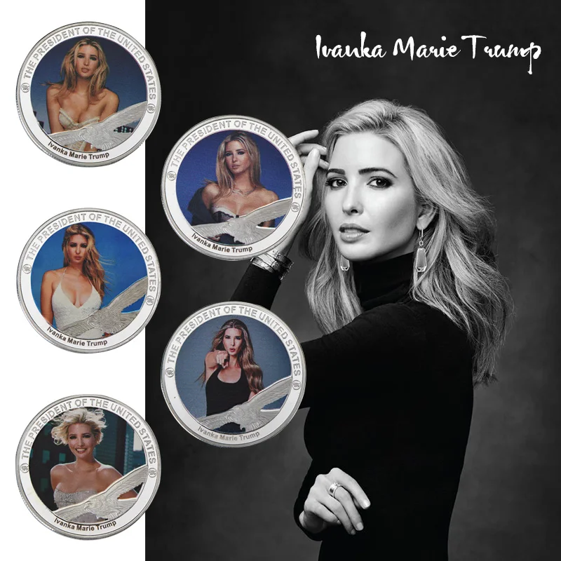 WR US монета Lvanka Marie Trump Посеребренная монета для вызова, качественная американская Сексуальная модель, металлическая монета для коллекции, бизнес-подарок