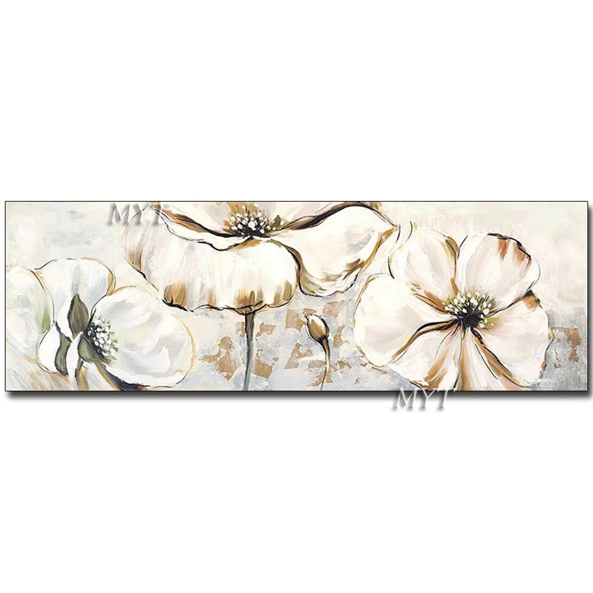 

No Framed Hand Painted Modern Abstract 100% Lotus Flower Oil Painting On Canvas Abstract Wall Decoration Art Artwork