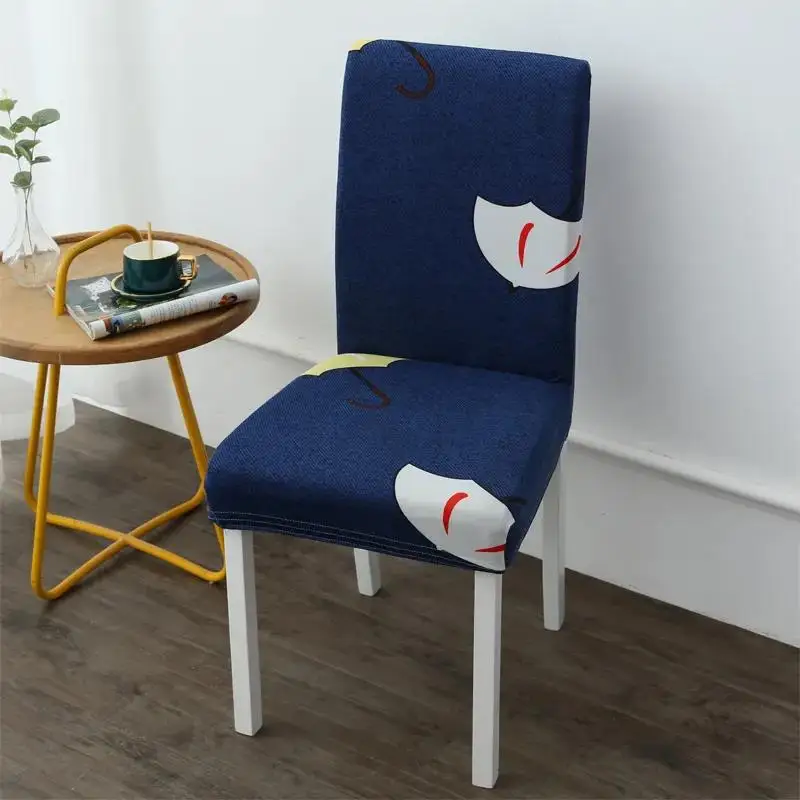 

Spandex Elastic Printing Dining Chair Slipcover Modern Removable Anti-dirty Kitchen Seat Case Stretch Chair Cover for Banquet