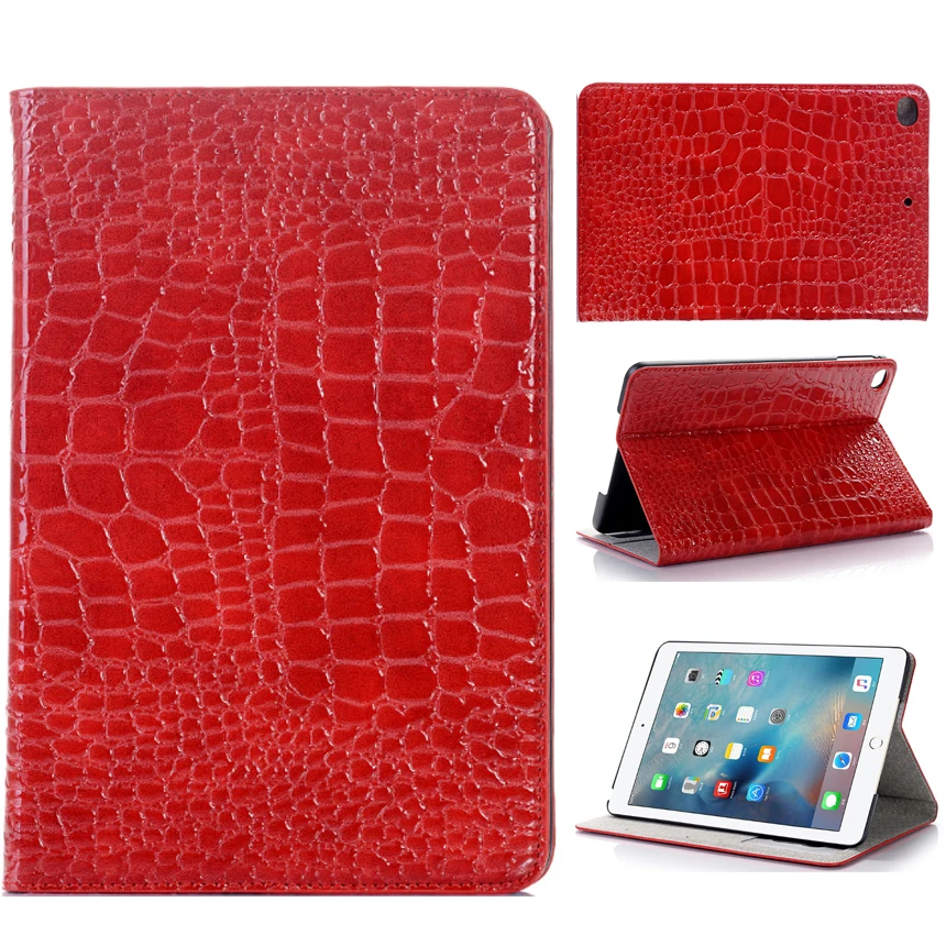 9.7'' Coque for iPad 2 3 4 Case Luxury Crocodile PU Leather Folio Stand A1430 A1459 For Cover | Компьютеры и офис