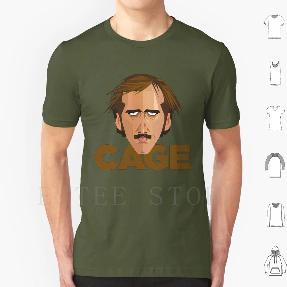 Футболка Ника Кейджа сделай сам большого размера 100% хлопок Николас Кейдж Ник