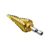 4 22mm hss spiral fluted step cone drill bit carpenter mini hole cutter holing woodworking power tools parts