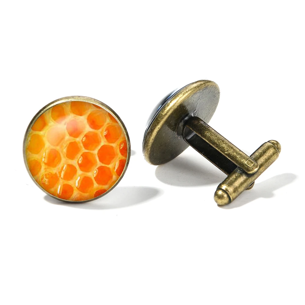 Запонки в виде сот для мужчин и женщин модные шестигранные геометрические