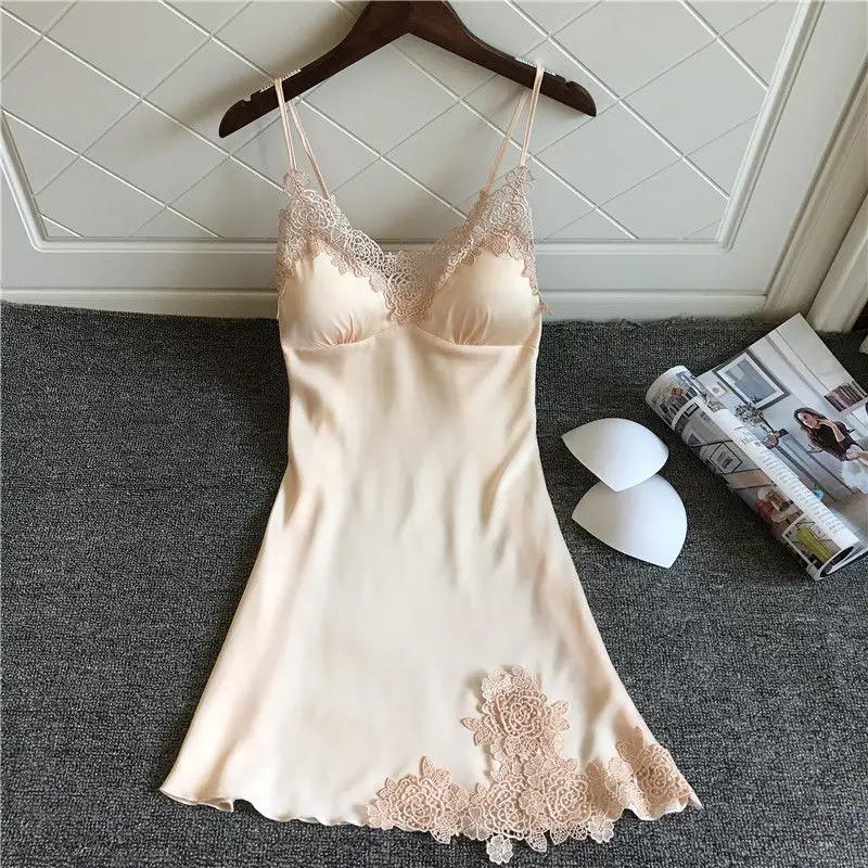 

Пижама женская летняя обувь ice silk сексуальный пояс бюстгальтер-слинг костюм кружевом с имитацией юбки домашняя одежда