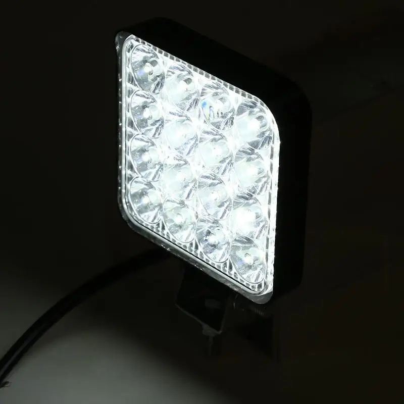 16LED Work Lamp 48W 2880LM 6500K Super Energy Saving High Brightness Long Life IP67 Waterproof Square Car Truck Mini Spotlight | Автомобили