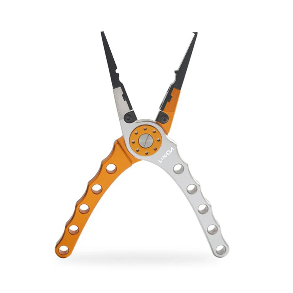 

Lixada 20cm Stainless Steel Fishing Pliers Line Scissors Cutter Multifunctional Plier Fishing lip grips With Rope Bag