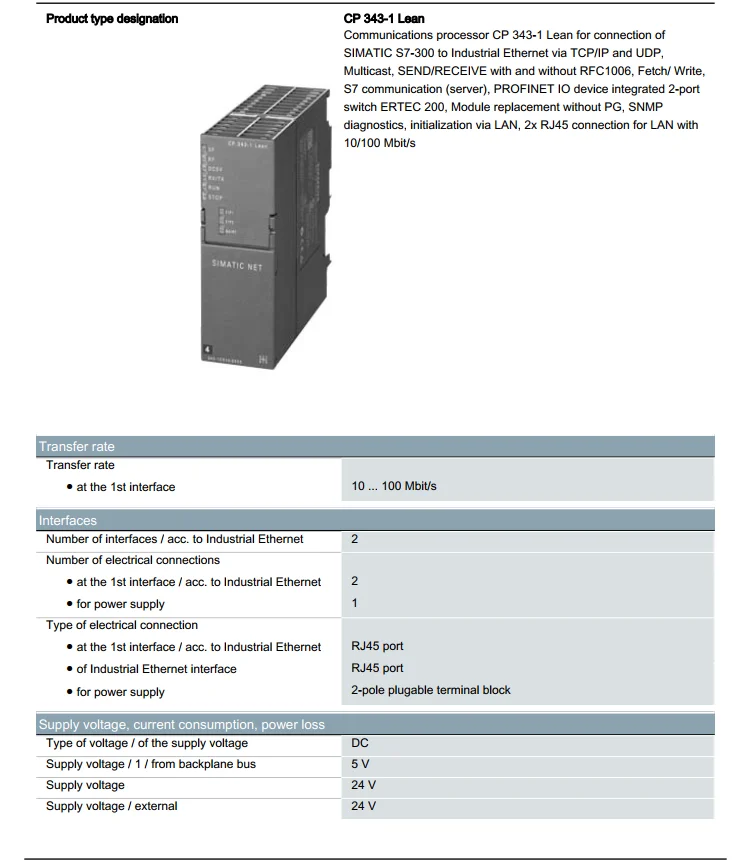 

Brand New Siemens PLC siemens plc programmer 6GK7343-1GX30-0XE0 6GK73431GX300XE0