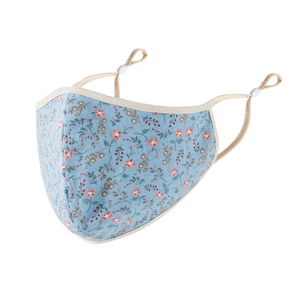 

Washable Adult Floral Face Cover Dustproof Windproof masque Mscara Mouth Cover mascarillas maske mascarilla Face Mask