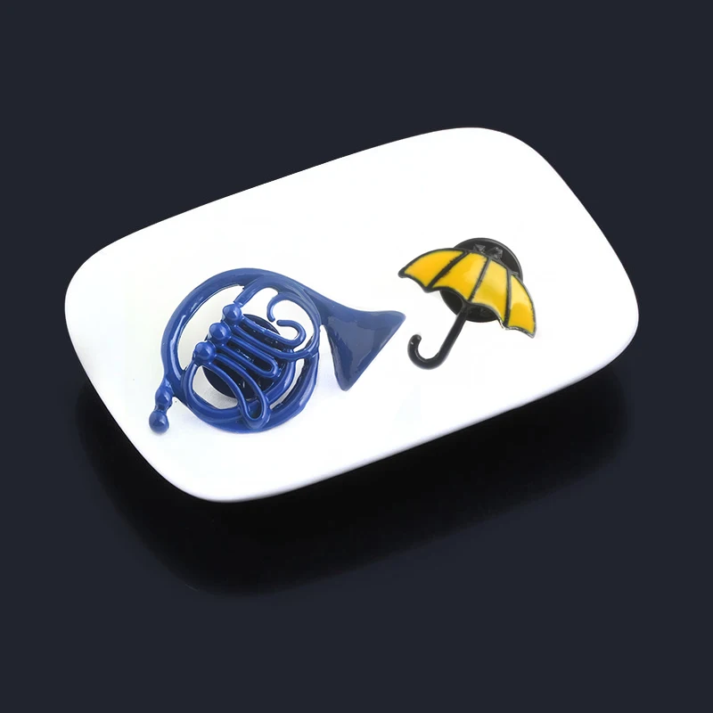 MIDY Movie How I Met ваша мама булавки брошь HIMYM милый синий французский Рог желтый зонтик