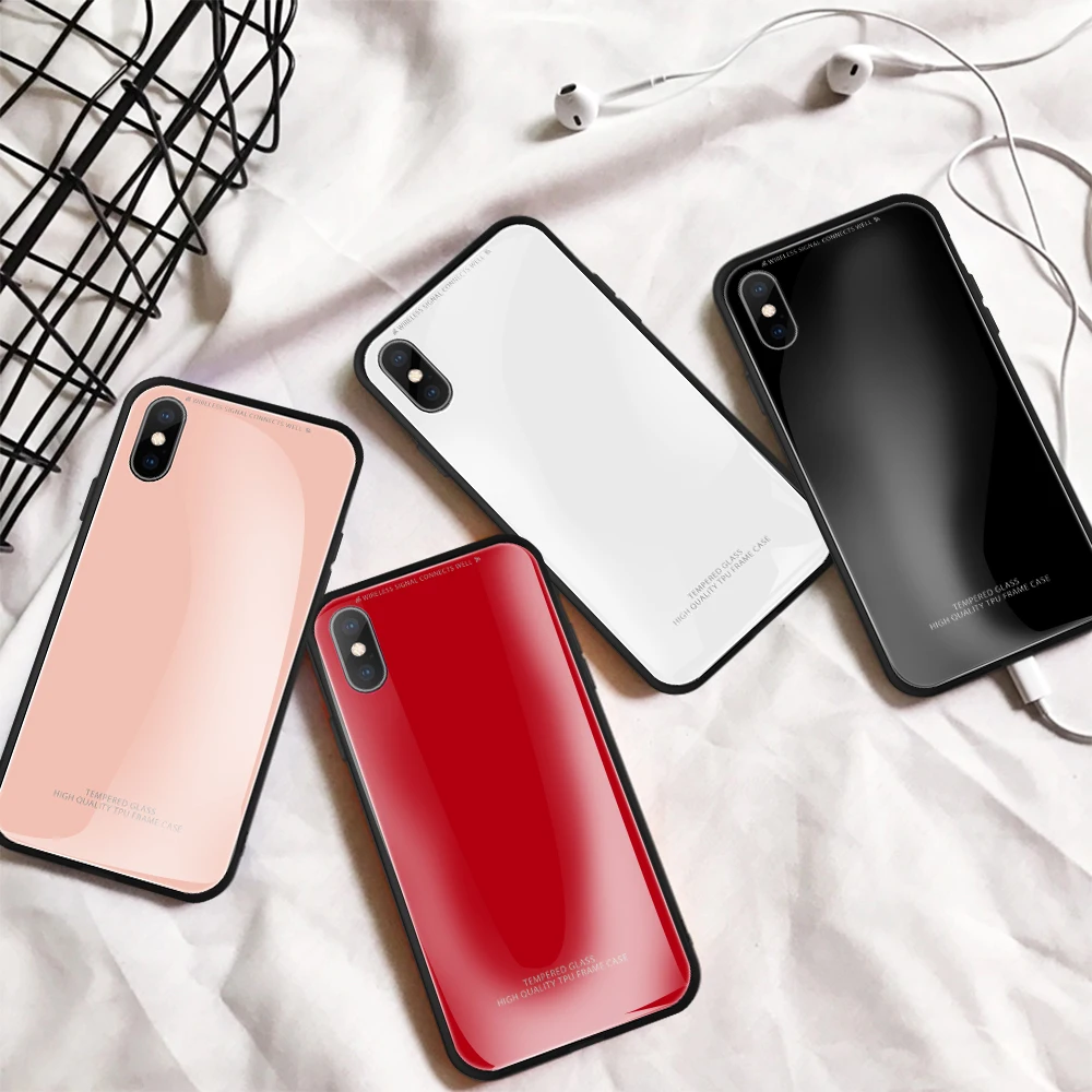 Чехол из закаленного стекла для iPhone X XR XS MAX 8 7 6 6s Plus Xsmax xr x | Мобильные телефоны и
