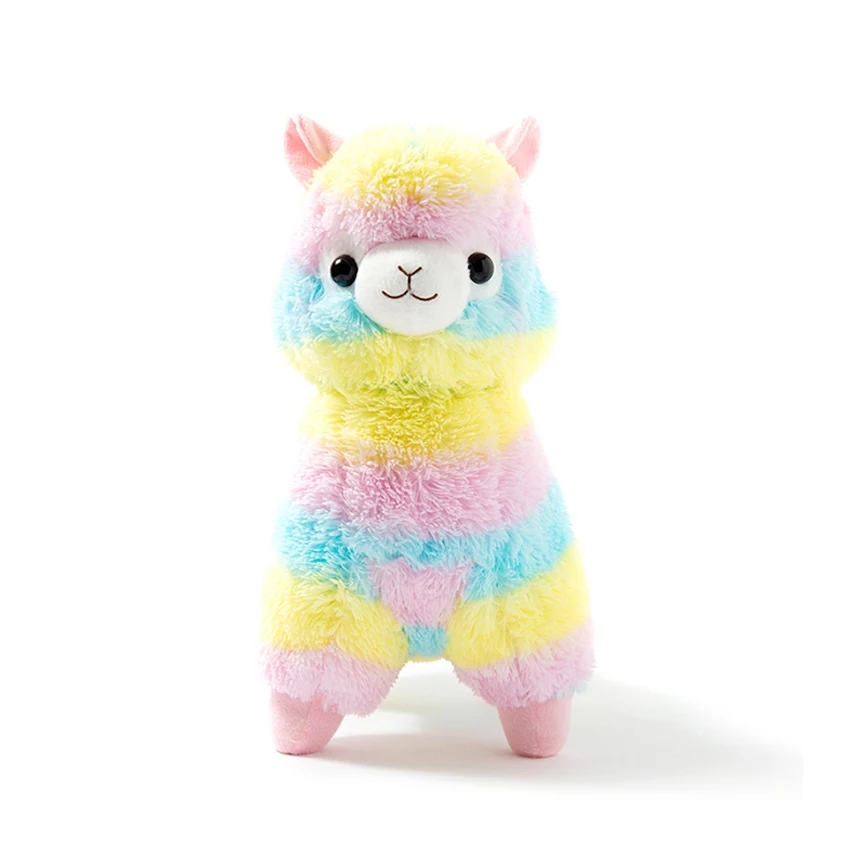 

12/18cm Cute Rainbow Alpaca sheep Doll Plush Toys stuffed Animals Pillow Cushion Christmas Gift for Kids