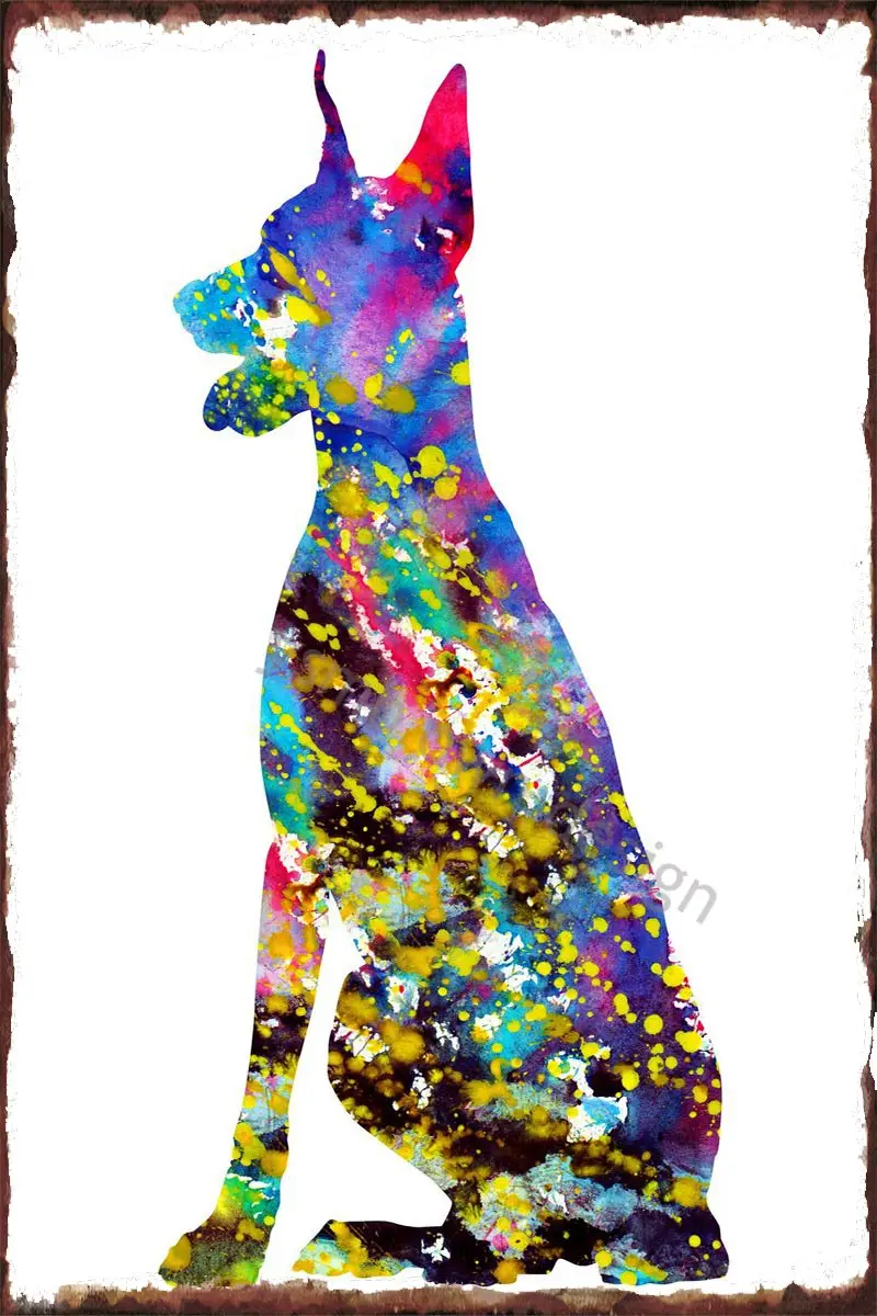 

Doberman Wall Decor Room Decoration Retro Vintage Metal Sign Tin Sign Tin Plates For Art Home Club Man Cave Cafe Pub