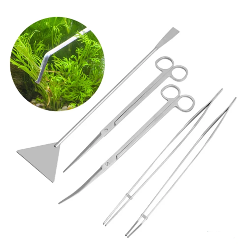 Набор инструментов из нержавеющей стали для обслуживания аквариума комплект