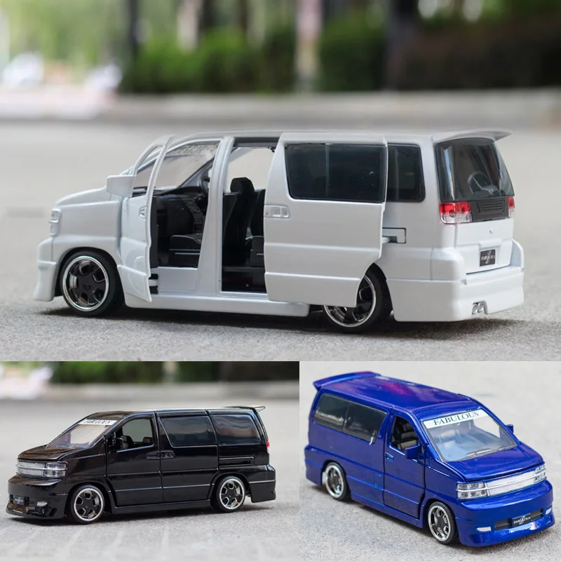 1:32 Nissan Elgrand модель автомобиля сплав автомобиль литая игрушка звук и светильник