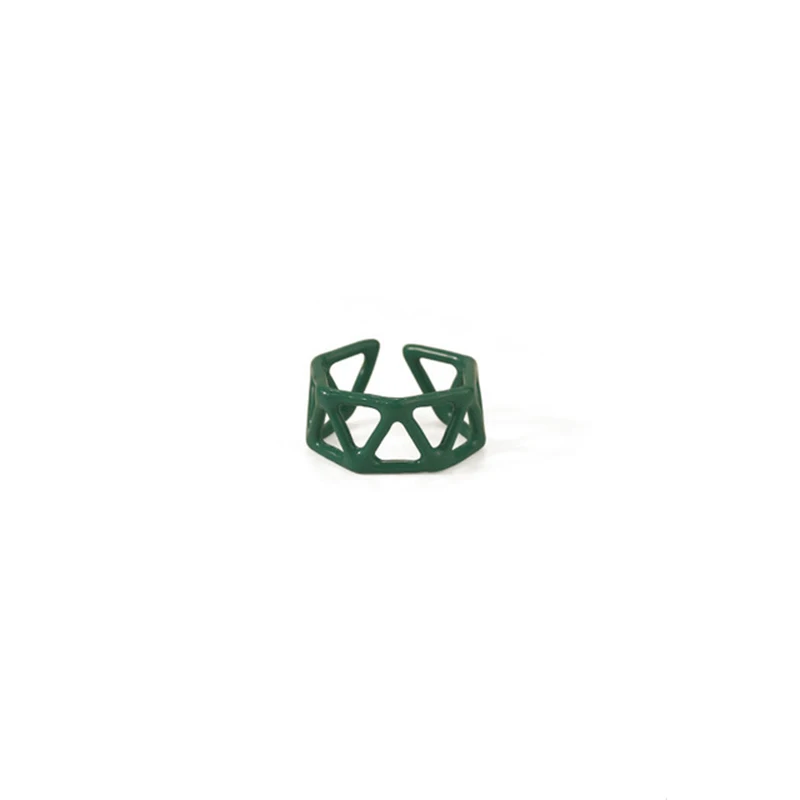 Fashion Colorful Round Ring Simple Geometry Copper Enamel Exquisite Set Women Charm Jewelry Gift for Daily | Украшения и