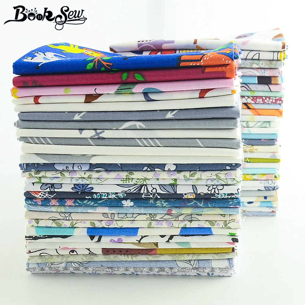 Booksew 40x50 см 100% хлопок ткань Telas Tissu мультфильм животных цветок серии Анкара подушки