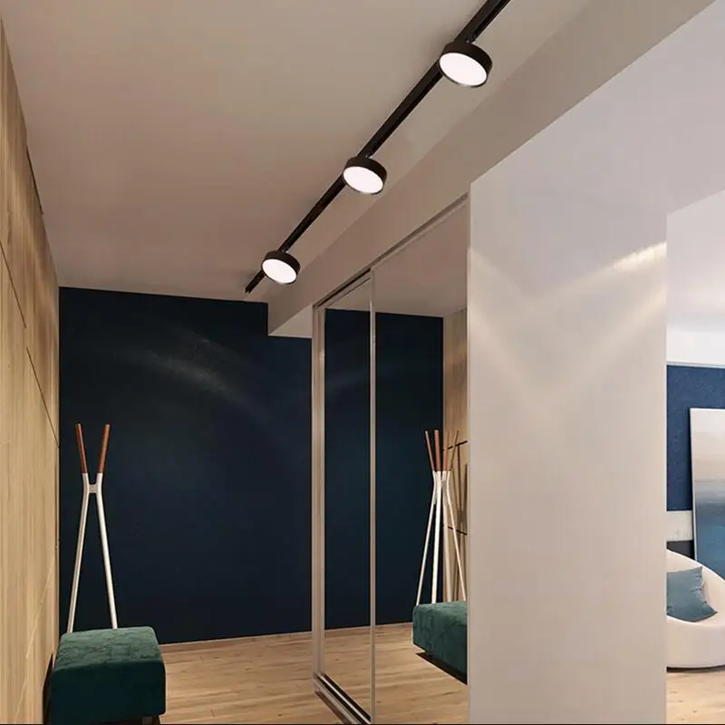 25 Вт светодиодный Трековый светильник алюминиевый потолочный рельсовый