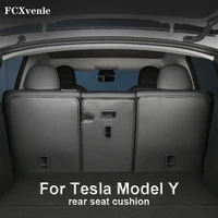auto rear seat antikick mat backrest protective pad back cushions anti dirt for tesla model 3y interior decoration accessories