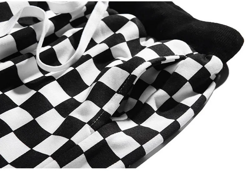 

Pants Men's Checkerboard Pants Fleece Thick Pants Pants Men's Tactical Elastic Waist Fashion Jogger Sweatpants