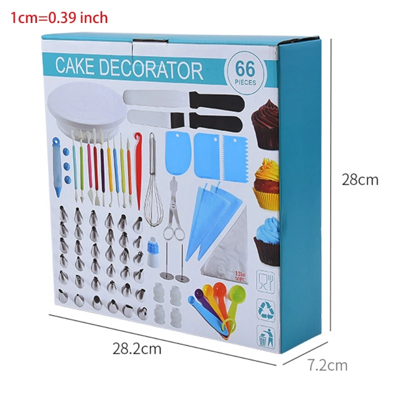 

Cake Decorating Supplies Kits Baking Tools Baking Supplies with Nonslip Turntable Stand Accessories for Pastry DIY Tools LX9C