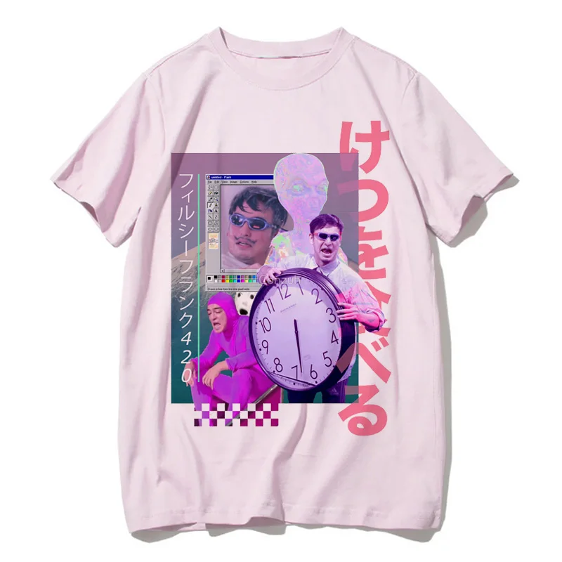 Женская и Мужская Ретро футболка Vaporwave Sad Girl эстетическая Модная японская в стиле