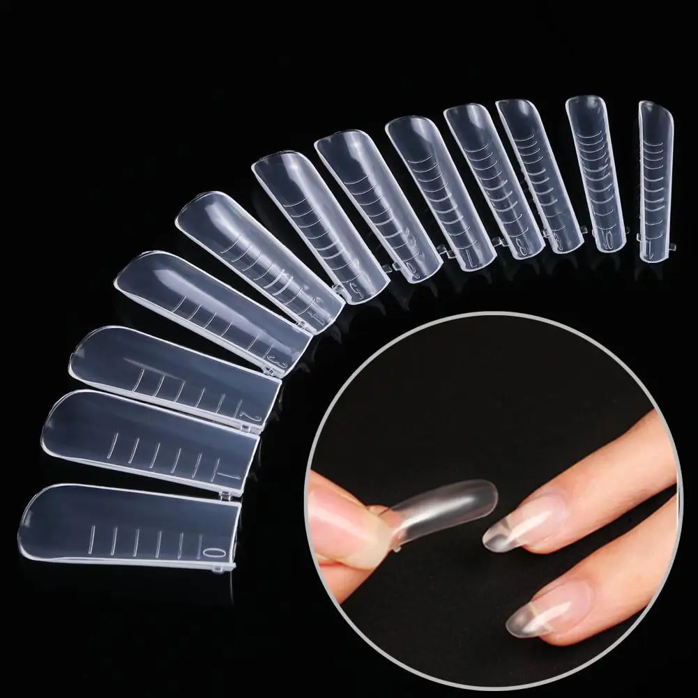 

1Box/120Pcs Nail Form Mold Transparent Extended Ultra-thin Exquisite Nail Art Form for Girl
