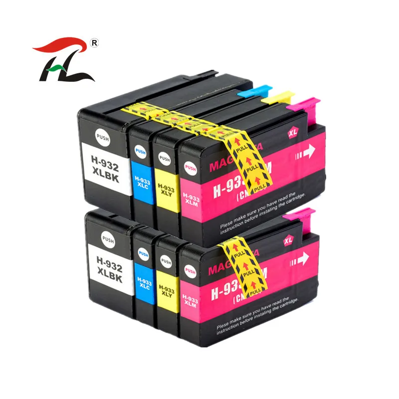 8pk, комплект из 2 предметов: 932XL 933 для hp 932 933XL сменный чернильный картридж для hp Officejet 7110 7610 6600 6700 6100 7612 принтер
