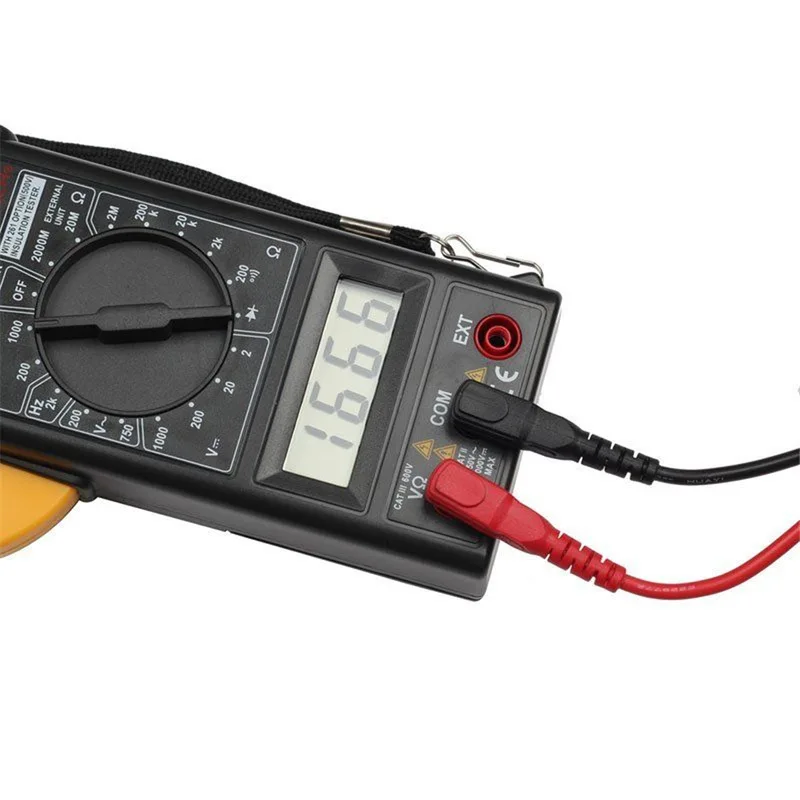 M266 цифровой клещи ручной мультиметр Напряжение Ток Сопротивление температуры