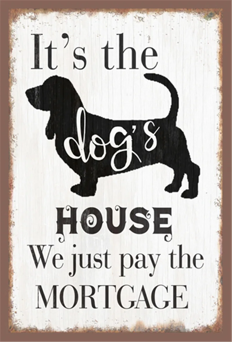 

Pet Dog Sign Farmhouse Decor Metal Plate Decor for Room Posters on the Wall Stickers Garden Posters for Outside Movie Poster