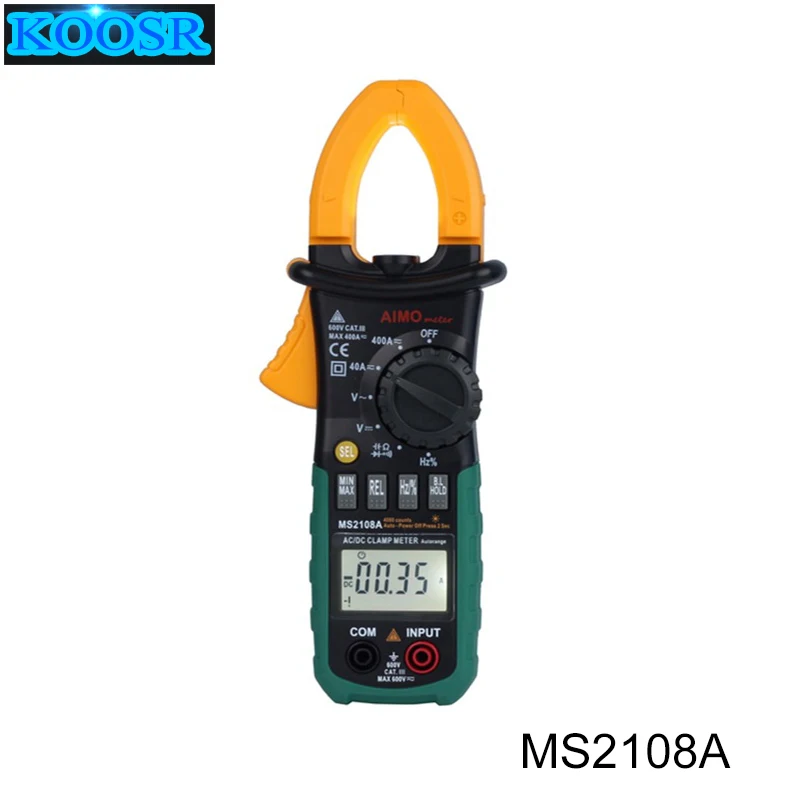 Mastech MS2108A Цифровой мультиметр-зажим частота Макс./мин. Измерение значения удерживающее освещение лампа сумка для переноски