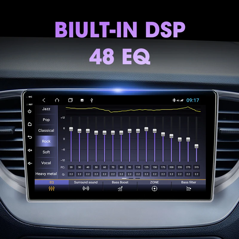 Vtopek 4G + 64G Android DSP 48 EQ автомобильный DVD мультимедийный плеер для Hyundai Solaris 2 Verna 2017 2018