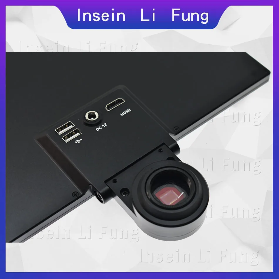 Full HD 1080P 11.6" IPS Integrated Display Camera HDMI 2D 3D Video Inspection Microscope with Measurement Magnifier USB Storage