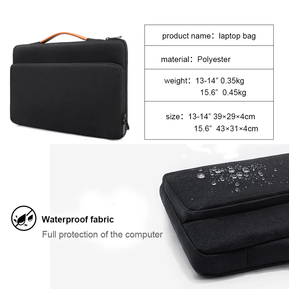 Laptop Sleeve for 13.3/15.6 MacBook Pro Retina Notebook Briefcase Bag Waterproof and Shockproof | Компьютеры и офис