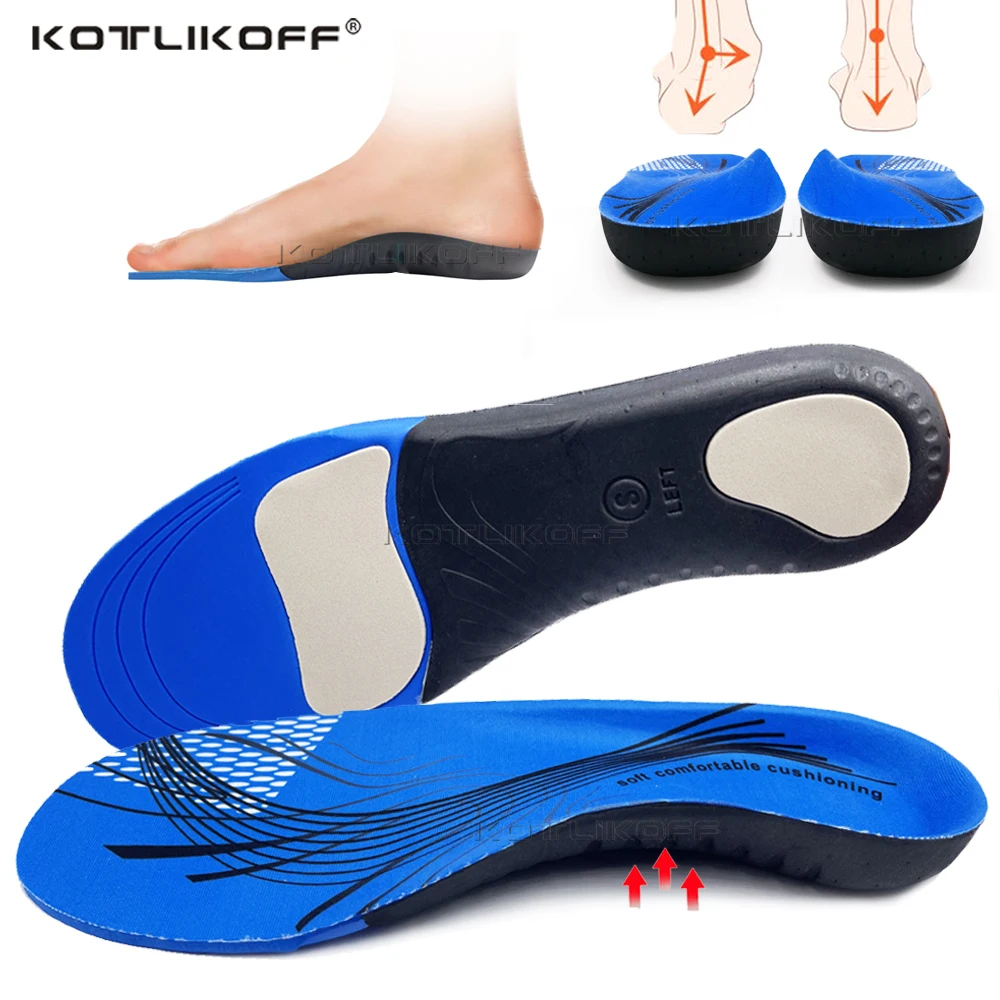 KOTLIKOFF Orthopedic Shoe Sole Insoles For Feet Sport Arch Support Insoles Lightweight Comfortable Foot Pad Insert For Men/Women