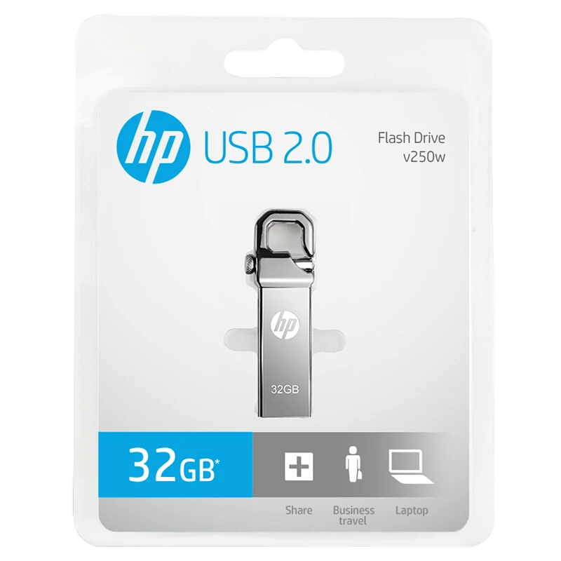 Оригинальный HP V250W водонепроницаемый металлический USB флэш накопитель 64 ГБ pendrive 32