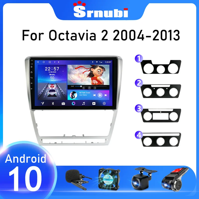 Автомагнитола Srnubi Android 10 для Volkswagen Skoda Octavia 2 A5 2004 2013 мультимедийный видеоплеер
