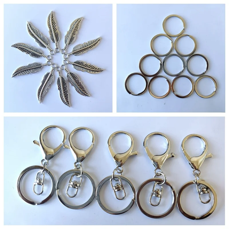 

2020 Hot 5PS / 10PS Key Ring with A Series of Small Objects Exquisite Pieces To Mix and Match Fashion Personality Keychain