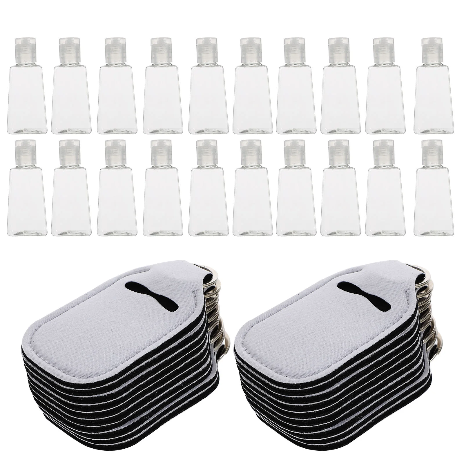 

20 Sets Exquisite Cosmetics Bottle Holder Covers Bottle Carrying Keychains