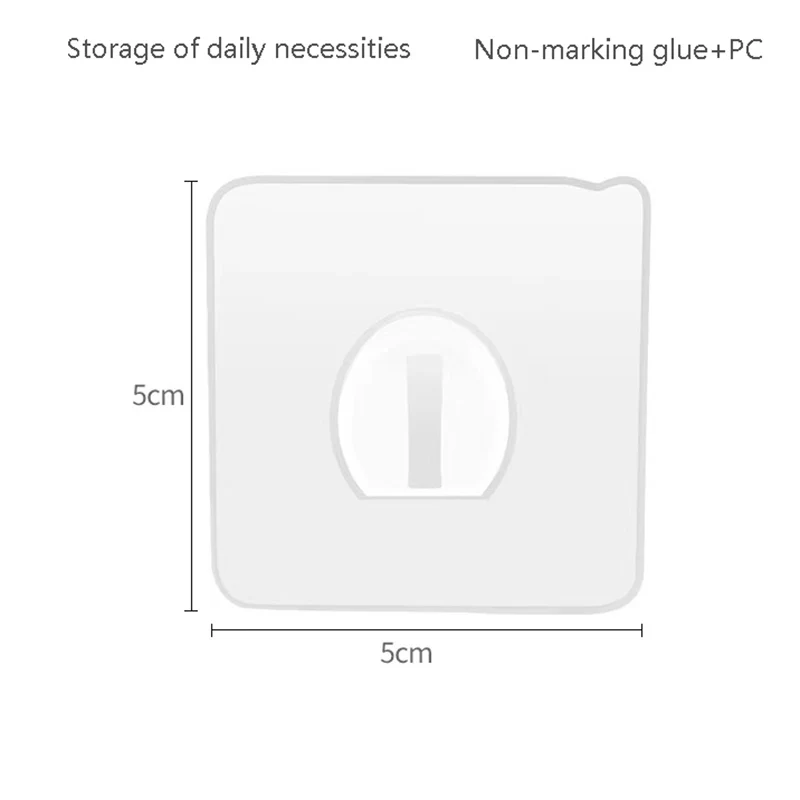 

20/40pcs Self Adhesive Door Wall Hangers Hooks 5x5cm Transparent Seamless Sucker Suction Cup Hanger for Kitchen Bathroom Hooks