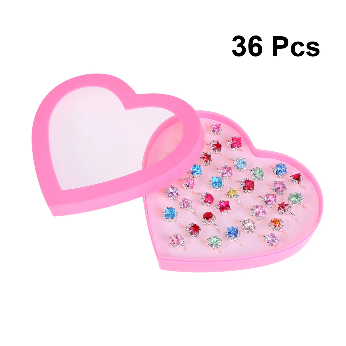 36 шт. игрушки кольцо коробка Стильный Прекрасный алмаз девушки ювелирные изделия