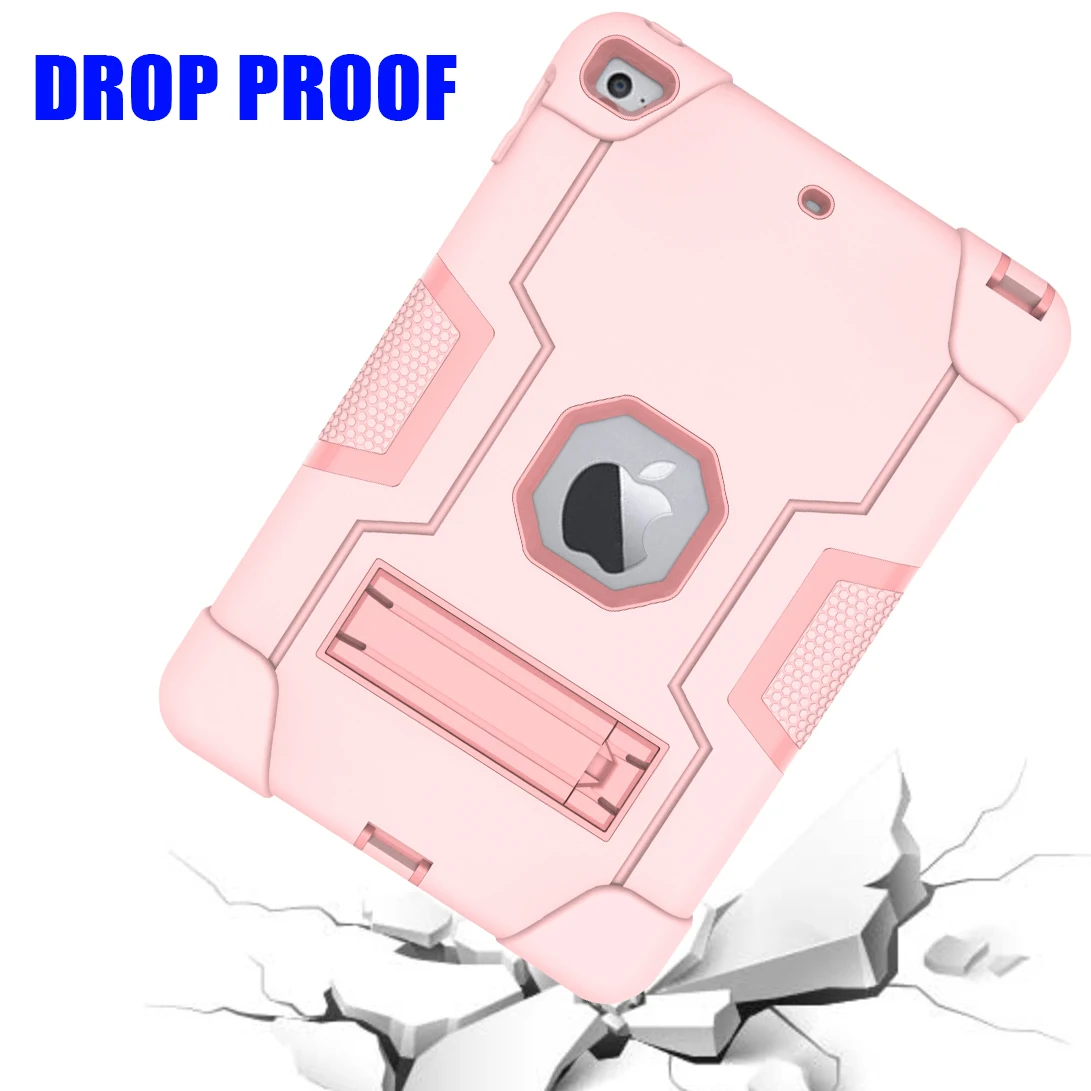 Сверхмощный Силиконовый ТПУ + ПК Жесткий гибкий Стенд армированный чехол для iPad