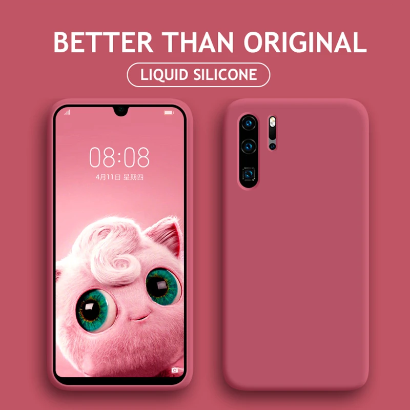 Роскошный мягкий жидкий силиконовый чехол для huawei P30 Pro P20 P10 Plus для huawei mate 30 9 10 Lite 20 Pro Coque Funda P Smart Plus