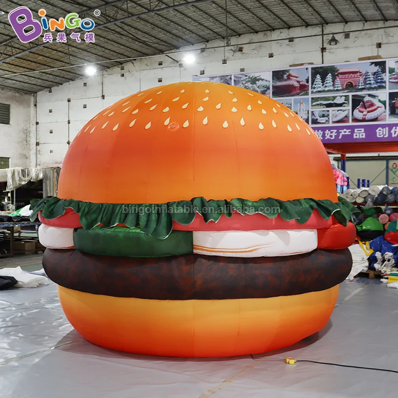 Индивидуальный гигантский надувной гамбургер высотой 3 м для рекламы/гигантский