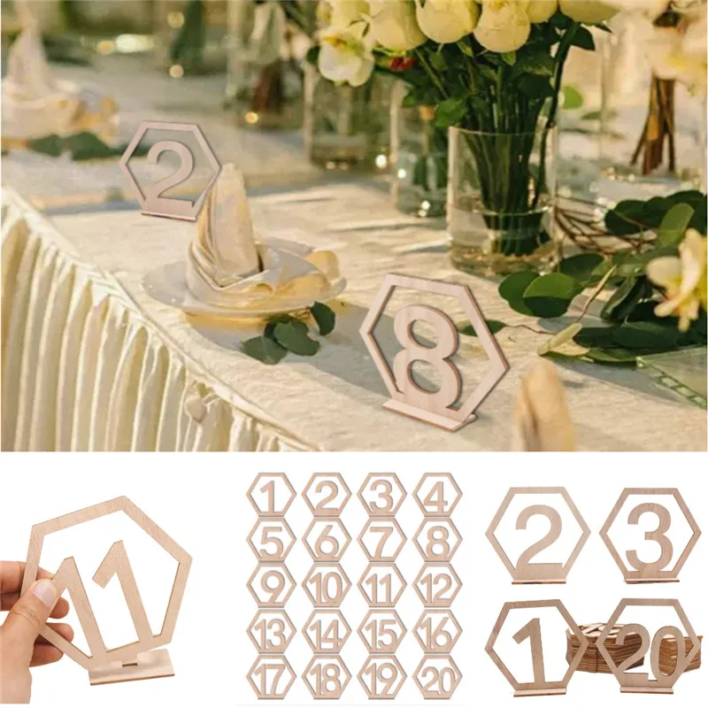 Свадебный реквизит набор номерных карт Деревянный Обеденный номер сиденья