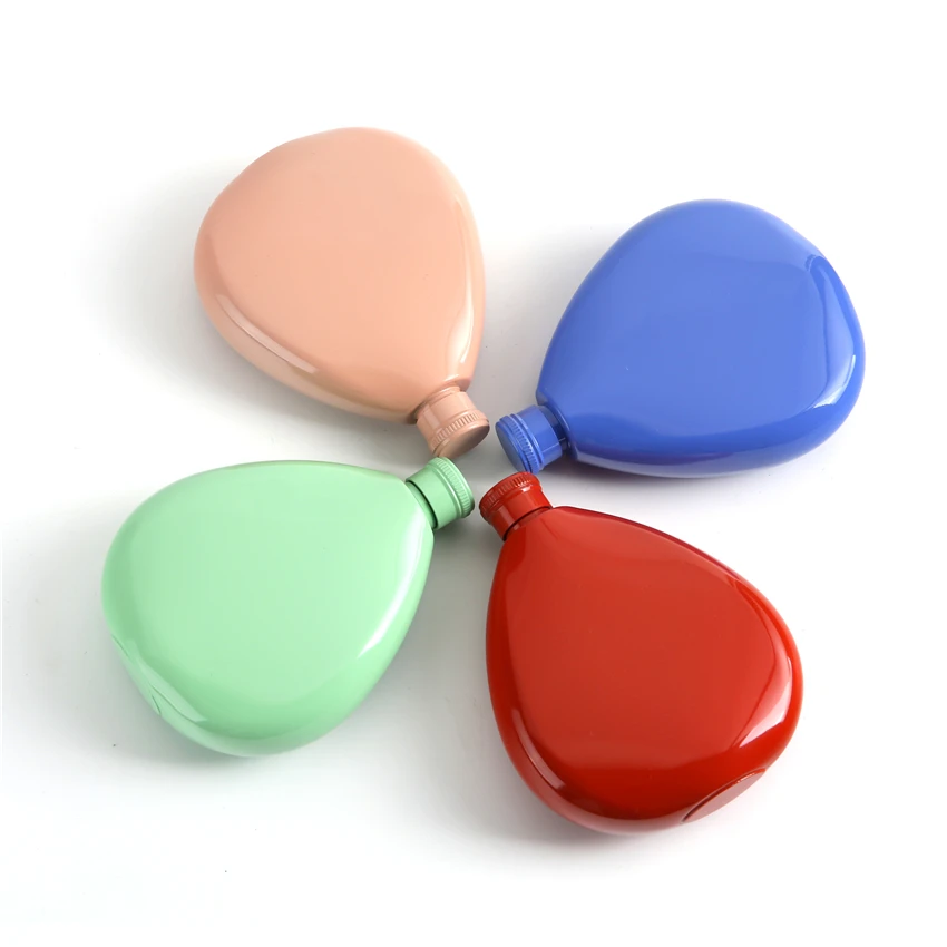 Высококачественный флакон для виски 6 унций фляга ярких цветов из нержавеющей