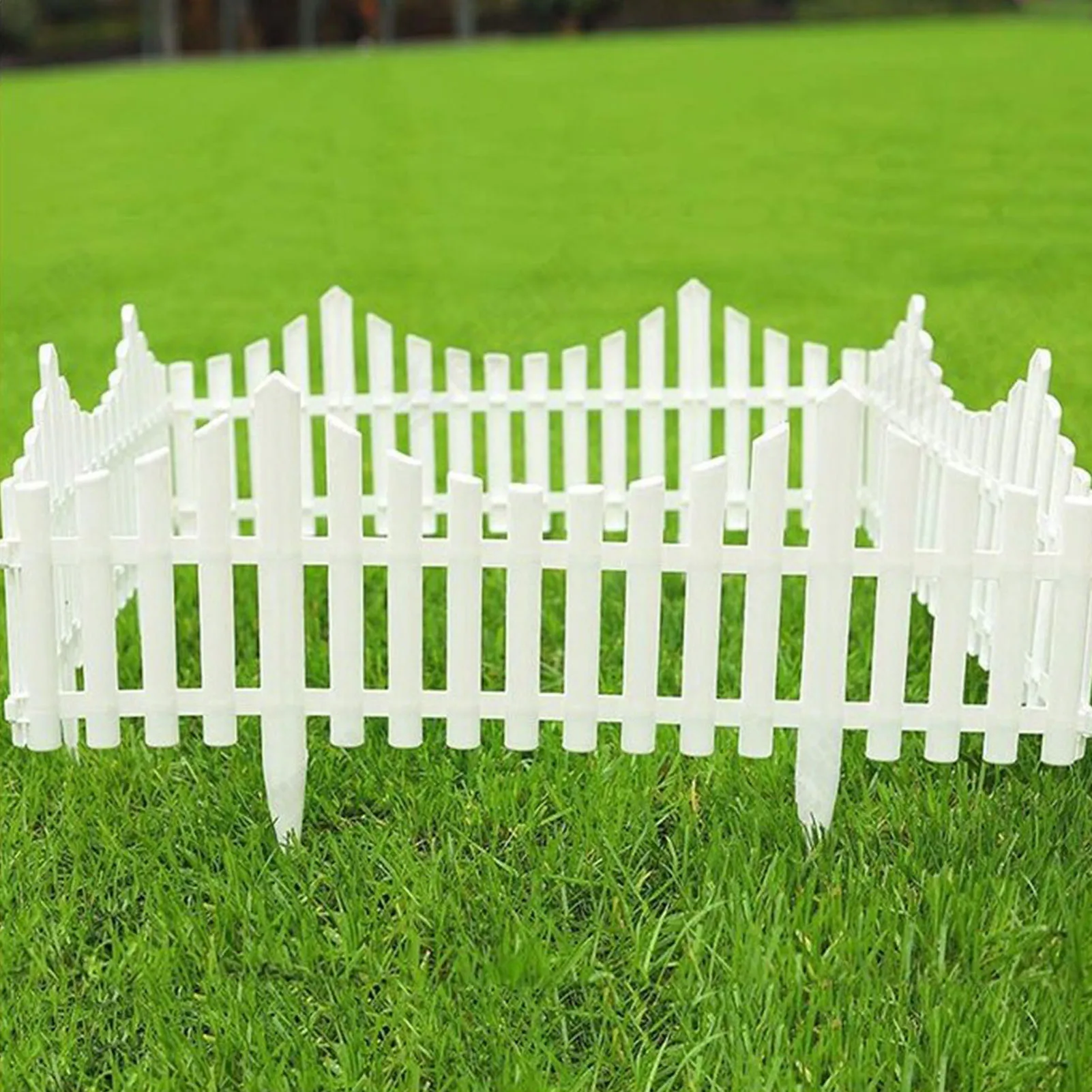 

4PCS Picket Fence Plastic Garden Border Edge Garden Wedding Decor Decorations