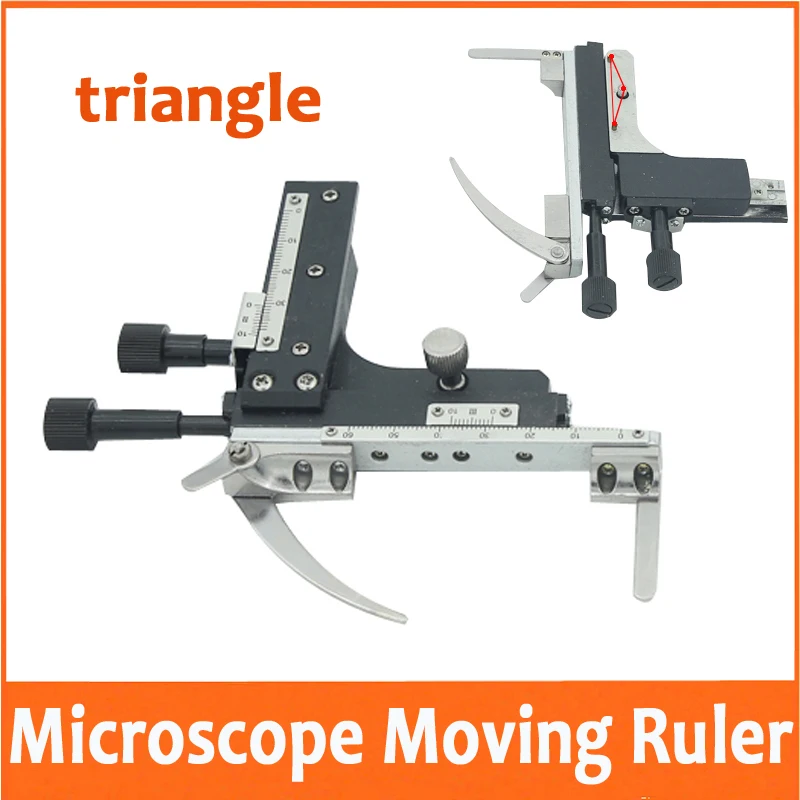 

Biological Microscope Stage Moving Ruler Universal Mechanical Movable Caliper Slide Gauge with Reading Scale