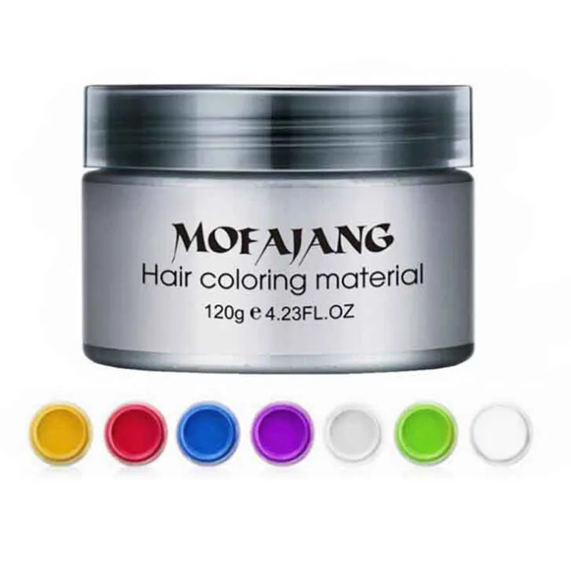 

Hair-Dye-Cream Temporary 7-Colors Modeling Makeup-Wax-Mud Hair Style Dye-Cream Hair-Gel Paste