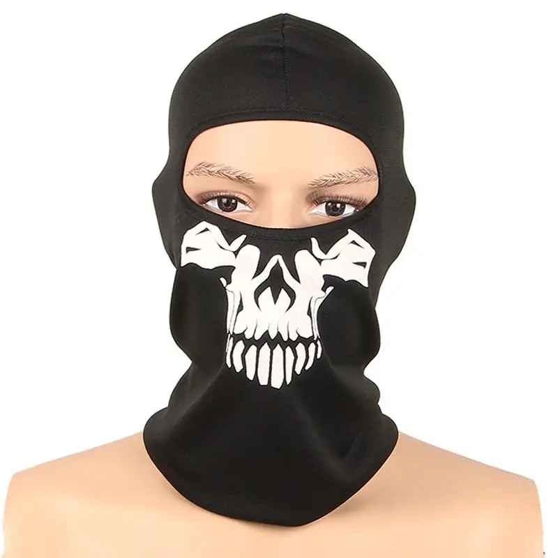 

Outdoor Motorcycle Bicycle Multi Function Headwear Hat Scarf Half Face Ski Masks Halloween Skull Skeleton Mask
